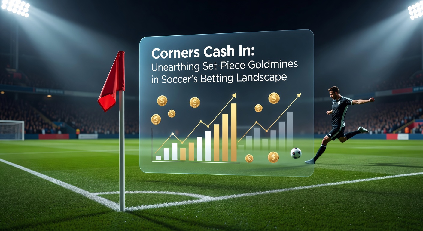 A soccer player delivering a precise corner kick into a crowded penalty area, with defenders scrambling to clear