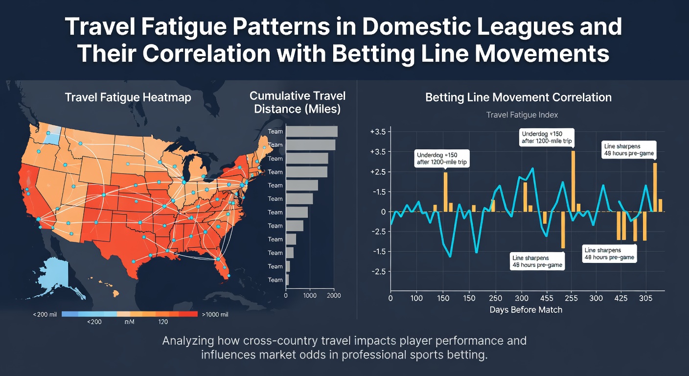 Teams traveling across domestic leagues showing fatigue impacts on performance and odds